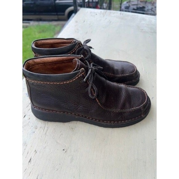 Clarks Wallabee Chukka Boots Lo Brown Beeswax Leather Men Size 8.5M main image 7